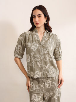 Kazo - Women Olive Moda Shirt