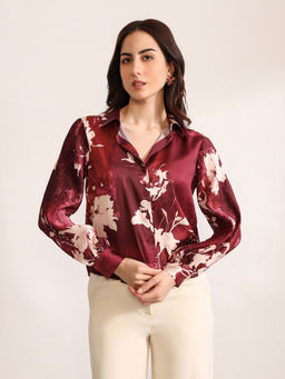 Kazo - Women Multi-Color Marsala Shirt