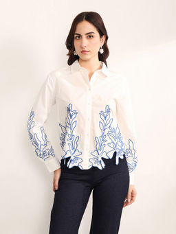 Kazo - Women White Culture Shirt
