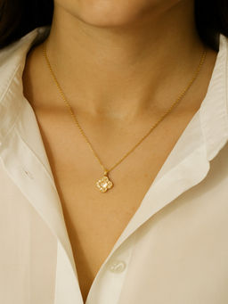 JEWELZ - Crystal Floral Charm Necklace