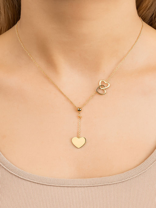 JEWELZ Layered Double Heart Pendant Necklace