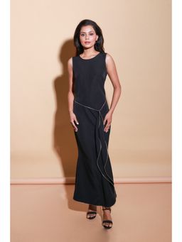 Echke - Black Scuba Bodycon Dress