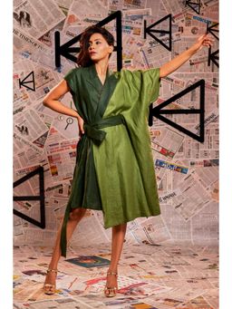 Echke - Green Linen Blazer Dresses Dress