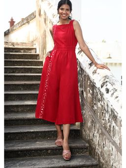 Okhai - Supernova Hand-Embroidered Mirrorwork Pure Cotton Jumpsuit