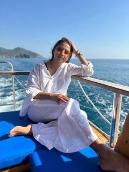 BUDUN - Saanya White Linen Full Shirt and Pants Co-Ord Set