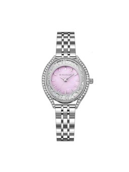 Giordano - Analog Watch For Women With Sunray Dial, Crystal-Studded Bezel Purple GZ-60146 (M)