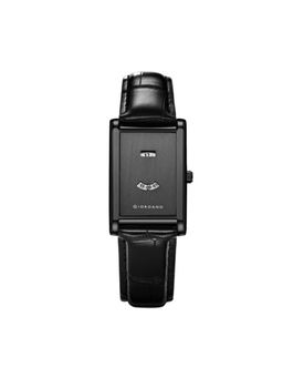 Giordano - Rectangular Watch For Women Analog Display With Date Window Black GZ-60148 (M)