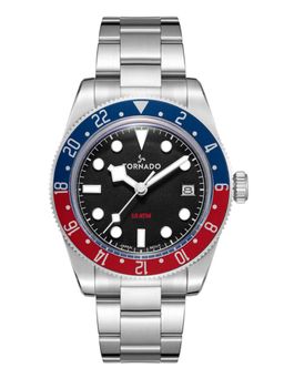 Tornado - Mens 3H With Date Display Black Dial Watch T24006-SBSB (M)