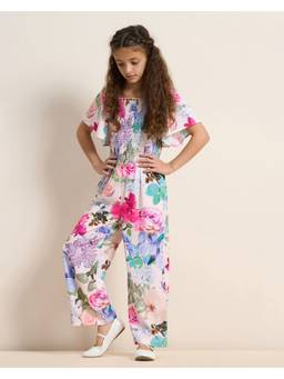 ANGEL & ROCKET - Gracie Shirred Print Jumpsuit