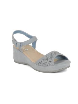Bata - Embellished Grey Wedges