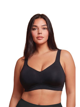 Van Heusen - Women Black Solid Plus Size Wireless Minimizer Bra