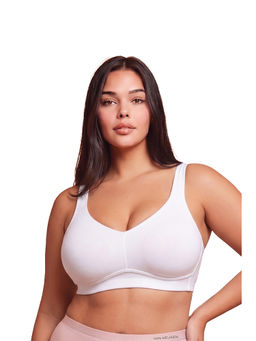 Van Heusen - Women Solid Plus Size Wireless Minimizer White T-Shirt Bra