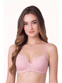 Van Heusen Woman Lingerie and Athleisure - Van Heusen Women Antibacterial & Wireless Bra - Pink Melange