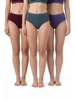 Van Heusen Woman Lingerie and Athleisure - Van Heusen Women Pack of 3 Antibacterial & No Marks Waistband Hipster Panty - Assorted