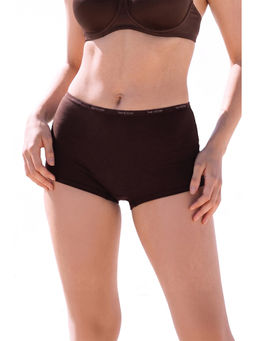Van Heusen Woman Lingerie and Athleisure - Solid Anti Bacterial Moisture Wicking Boyshorts Brown