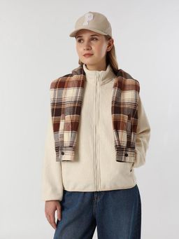 Pepe Jeans - Off White Self Design Womens Jacket