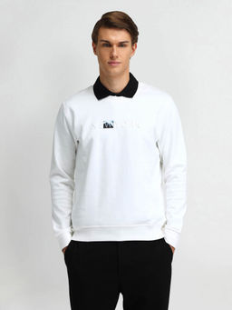 Arrow Newyork - Men White Printed Sweatshirt