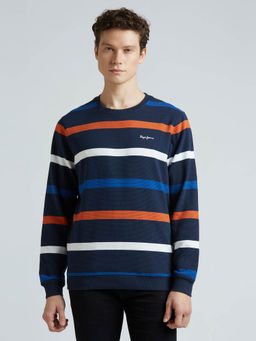 Pepe Jeans - Multi-Color Stripes Full Sleeved Sweatshirt