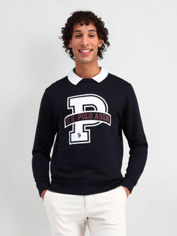 U.S. Polo Assn. Denim Co. - Men Navy Blue Printed Sweatshirt