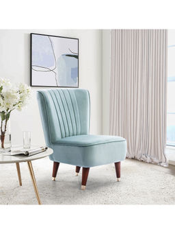 HomeTown - Jane Velvet Accent Chair in Teal