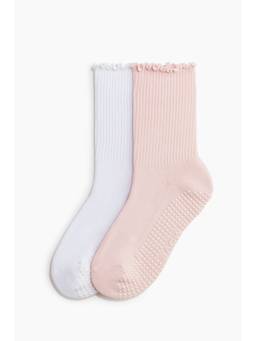 H&M - Women Multi-Color 2-Pack Anti-Slip Sports Socks