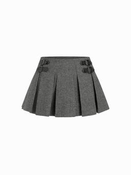 Cider - Across The Hall Women's Pleated Mini Skirt Grey