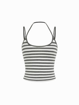 Cider - Cotton Blend Women’s Halter Neck Double Strap Cami Top Multi-Color