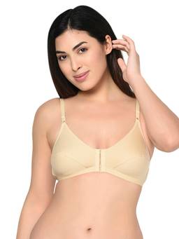 Bodycare - Women's Polycotton Front Open Wirefree Non Padded Bra for Women
