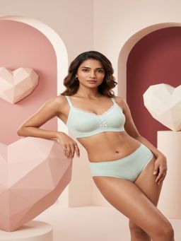 Mieora - Green Cotton Seamless Bra