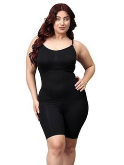 BRACHY - Black Slim Skinny Fit Women Seamless Full Body Shaperwear