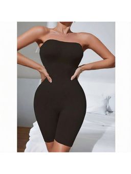 BRACHY - Women Black Slim Fit Strapless Butt Lifting Comfort Full Bodysuit Shaper