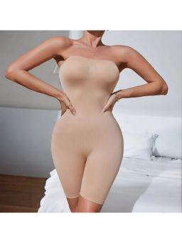 BRACHY - Women Nude Slim Fit Strapless Butt Lifting Comfort Full Bodysuit Shaper