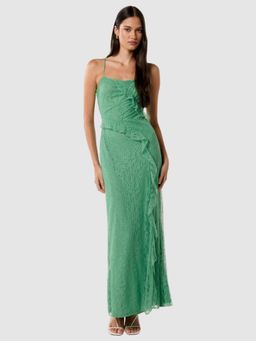 Forever New - Maybelle Lace Ruffle Green Maxi Dress