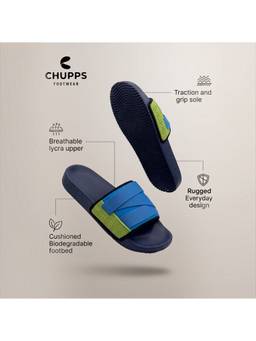 Chupps - Men Blue Kross Sliders
