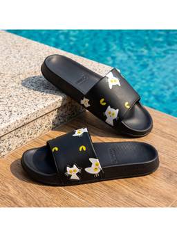 Chupps - Women Black Copy Cat Sliders
