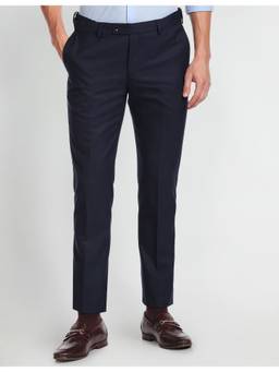 Arrow - Solid Twill Wool Blend Trousers