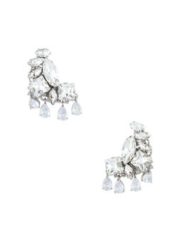 Anton Heunis - Women's Crystal Embellished Statement Drop Earrings Silver