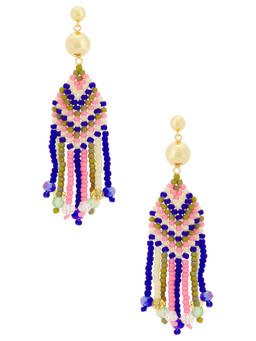 ANNI LU - Dakota Women's Beaded Drop Earrings Multi-Color