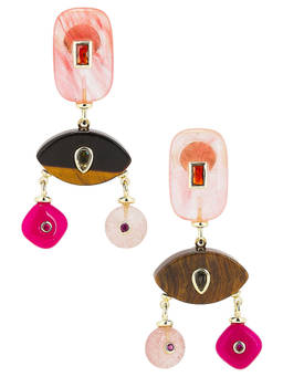 DANNIJO - Maribel Women's Gold-Tone Acetate Drop Earrings Multi-Color