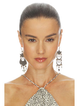 Isabel Marant - Asymmetric Women's Statement Fish Hook Drop Earrings Silver