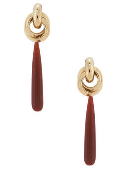 LELET NY - Nala Knot Women's Gold-Tone Drop Earrings Rust