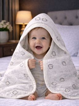 Little Surprise Box - Grey Lionsoft Plush Cotton Winter Wrapper (0-8 Years)