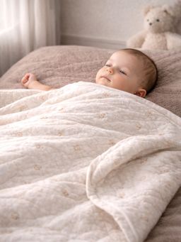 Little Surprise Box - Peach Soft Quilted Cotton Winter Wrapper (0-8 Years)