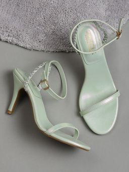Truffle Collection - Green Solid Heels