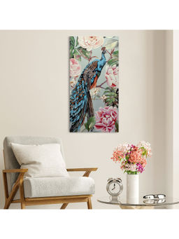 HomeTown - Ilona Peacock Canvas Hand Painted Painting, Indigo