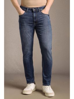 Louis Philippe - Men Blue Mid Smart Fit Jeans