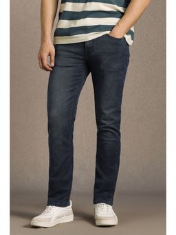 Louis Philippe - Men Navy Blue Mid Slim Fit Jeans