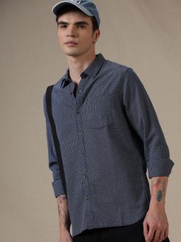 WROGN - Blue Solid Casual Shirt