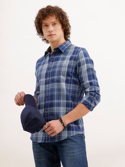 WROGN - Blue Slim Fit Checkered Shirt