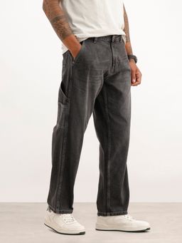 WROGN - Grey Loose Fit Carpenter Denim